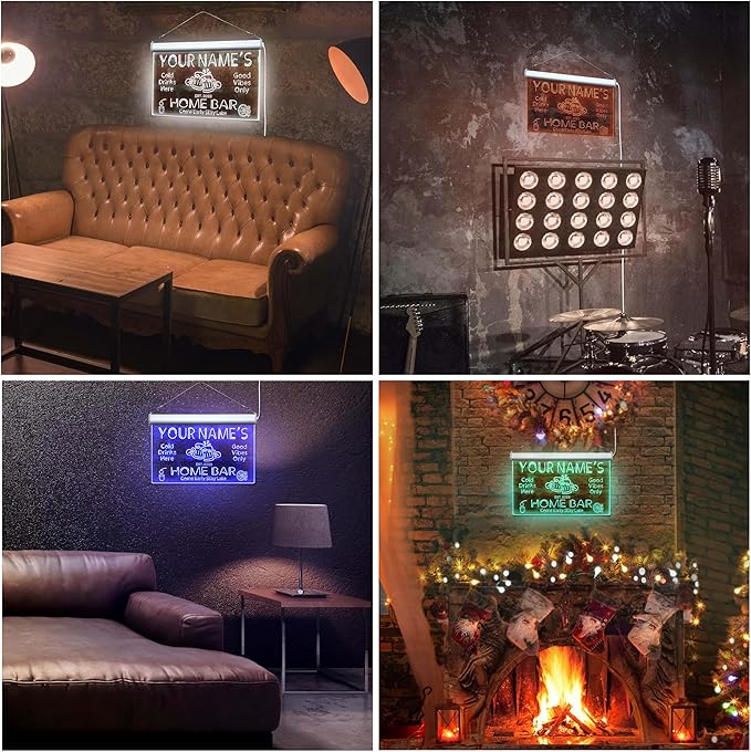 ADVPRO Personalized Your Name Custom Home Bar Beer Established Year Single Color LED Neon Sign 12 x 8.5 Inches st4s32-p11-tm-o