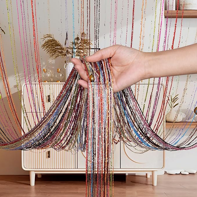 Hysenm 2 Pack 39 x 79 Inch Beaded Curtain String Door Curtains, Hippie Room - Image 7