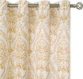 Linen Curtains 84 Inches for Living Room, Grommet Light Filtering Country by LAMIT