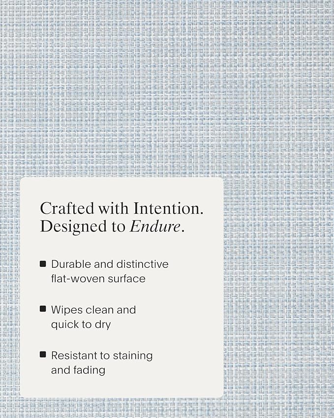 Chilewich Mini Basketweave Placemats, Woven Rectangle Placemats Set of 4 | Easy - Image 3