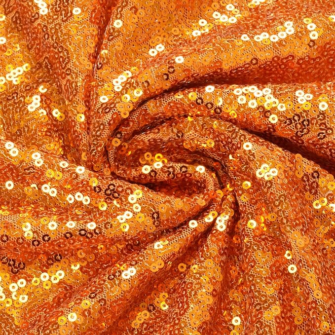 Eternal Beauty Orange 3mm Sequin Backdrop 8x10 Ft - Image 8