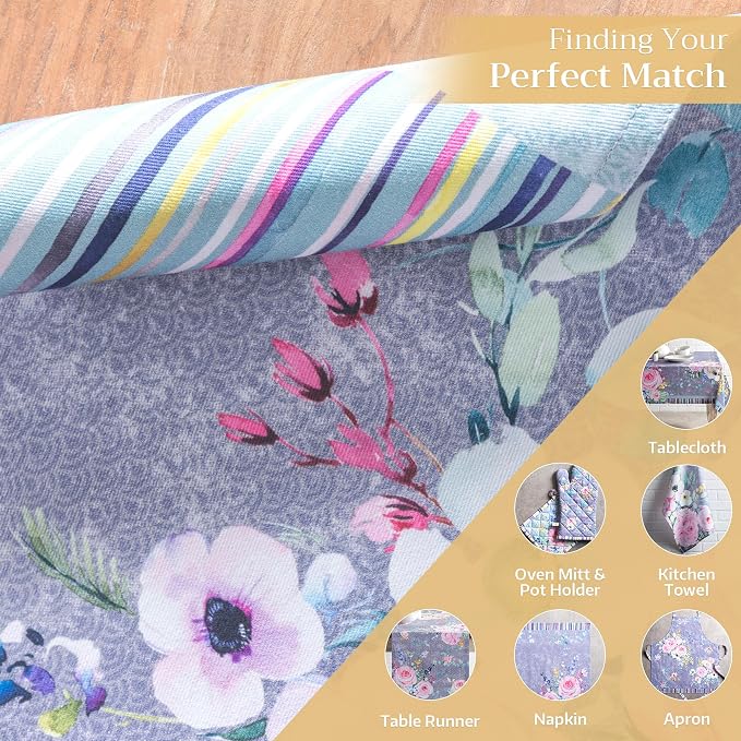 Maison d' Hermine Placemats Set of 4 Reusable 100% Cotton | Cloth Place Mats - Image 6