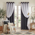 PONY DANCE Double Layer Curtains, 52 by 84 inches by PONYDANCE