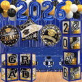 Black and Blue Graduation Decorations Class of 2026 by UJoyant