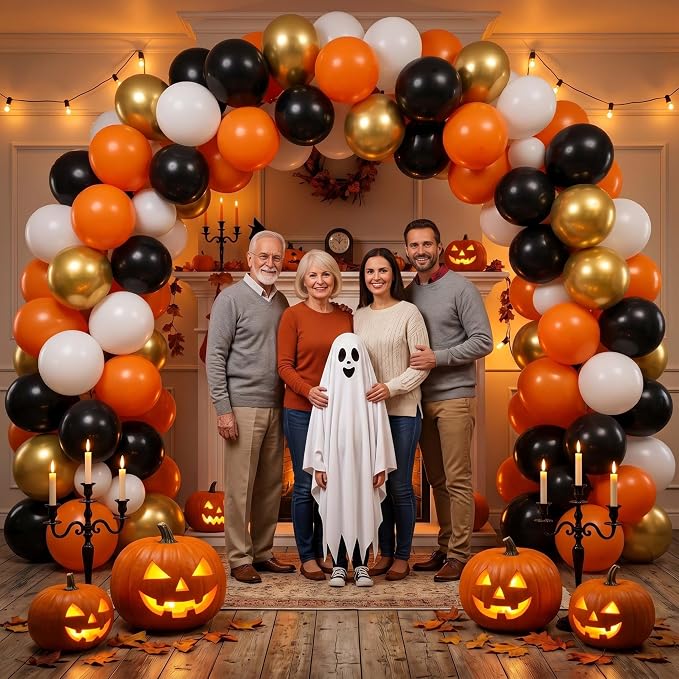 Halloween Balloon Arch Garland Kit, Spooky Party Decorations Background Supplies - Image 8