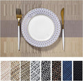 LEXMORE Placemats Set of 6 Vinyl/Plastic Woven Place Mats by lexmore