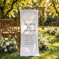 HunnmingRe Father of the Groom Wedding Memorial Reserved Chair Sign Banner in by HunnmingRe