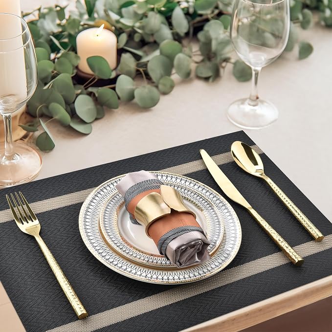 SLKQG Black Placemats Set of 8 - Image 6