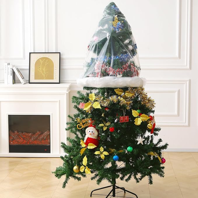 Christmas Tree Disposal Bag 9x6 ft Heavy Duty Plastic Xmas Tree Removal Bag - Image 5