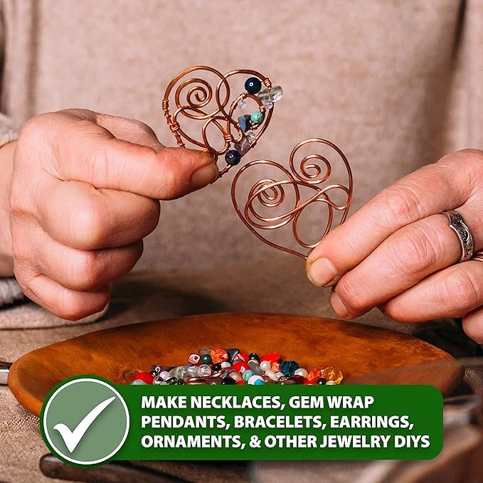 Mandala Crafts 16 Gauge Anodized Aluminum Craft Wire for Jewelry Making – 390 FT Colored Flexible Silver Copper Tone Wire - Bendable for Bonsai Armature Crafting Sculpting