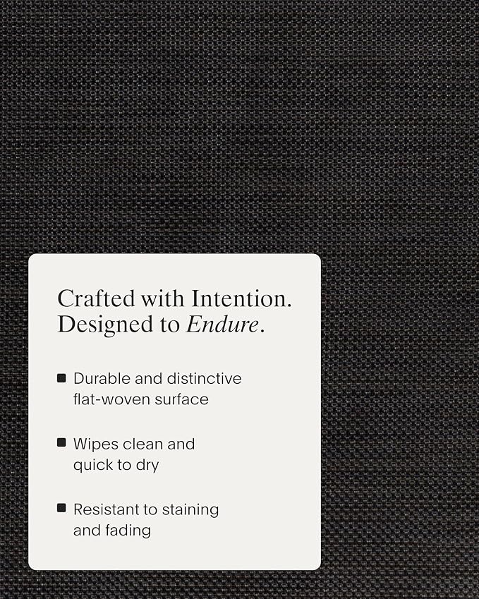 Chilewich Mini Basketweave Placemats, Round Woven Placemats Set of 4 | Reusable - Image 3