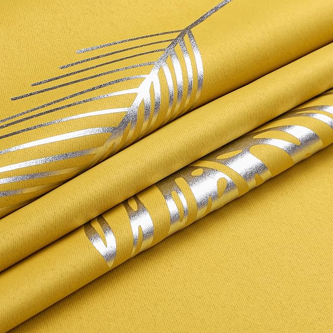 Yellow Room Darkening Curtains 63 Inches Long - Image 8