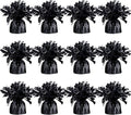 Black Balloon Weights, Heavy Balloon Weight Pack of 12 Metallic Foil Weights by Srenta