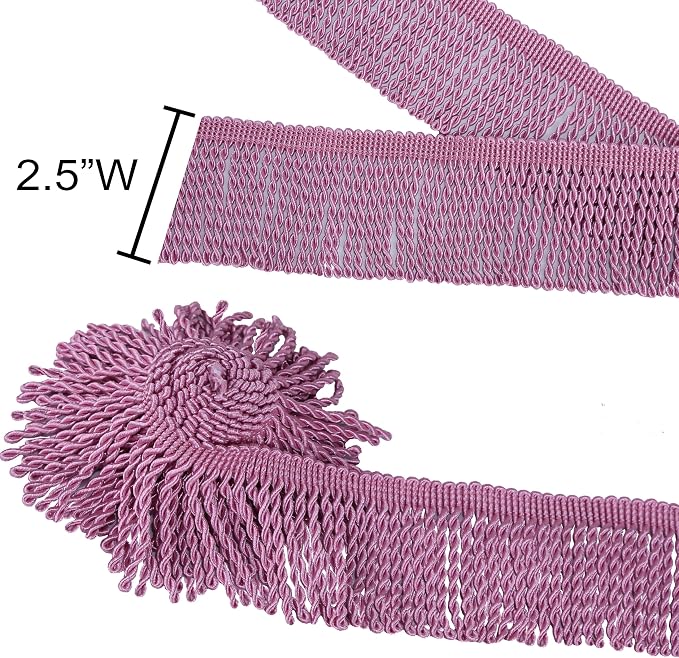 BEL AVENIR Bullion Fringe Trim Curtain Fringes 5 Yard x 2.5 Inches Sewing | - Image 2