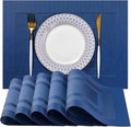 LEXMORE Placemats Set of 8 Vinyl/Plastic Woven Place Mats by lexmore