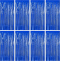ZATAYE 8 Pack Dark Blue Foil Curtain Streamer Decorations | Dark blue, Metallic by ZATAYE