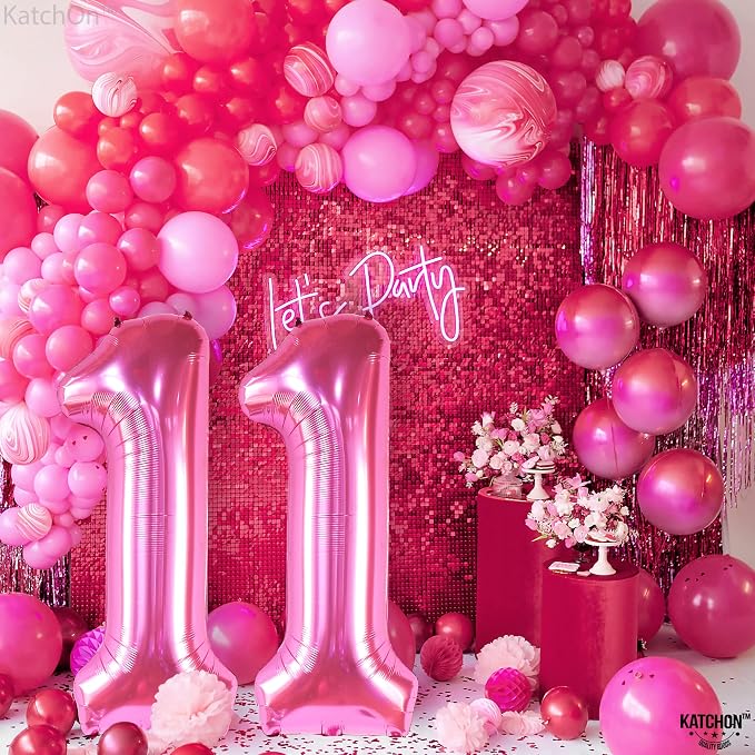 Katchon, Hot Pink Number 11 Balloon - Image 2