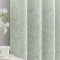 Beauoop Green Floral Jacquard Blackout Curtains by Beauoop