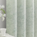 Beauoop Green Floral Jacquard Blackout Curtains by Beauoop