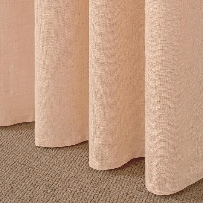 YoungsTex Peach Linen Curtains 45 Inches Long - Image 7