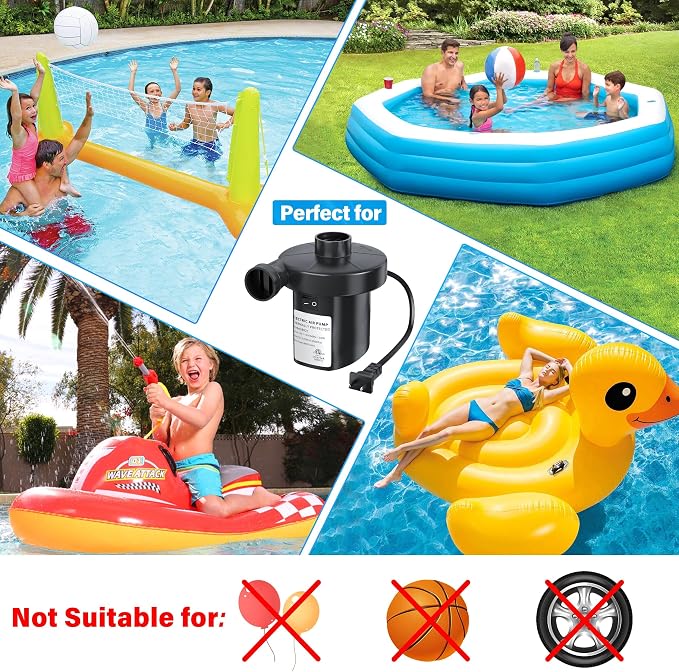 Electric Air Pump for Inflatables Air Mattress Pump AC 130W | Electric Pump - Image 3