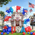 152Pcs 4th of July Balloon Arch Garland Kit Red White and Blue Party Decorations by OTLGEUA