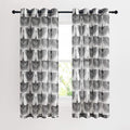 KGORGE Geometric Pattern Curtains 52”W x 72”L 2 Panels Black by KGORGE