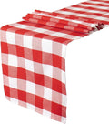 ShinyBeauty Checkered Table Runners 72 Inches Long, 4 Packs | Cotton Linen by ShinyBeauty