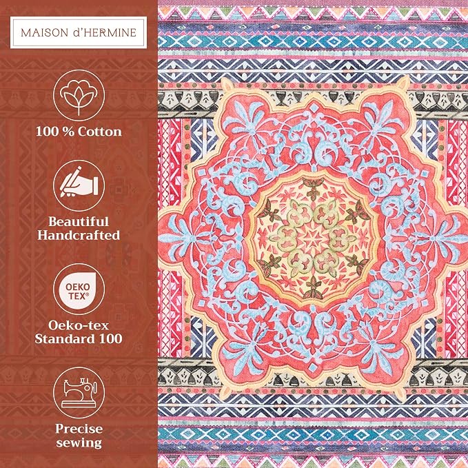 Maison d' Hermine Placemats Set of 4 Reusable 100% Cotton | Cloth Place Mats - Image 2