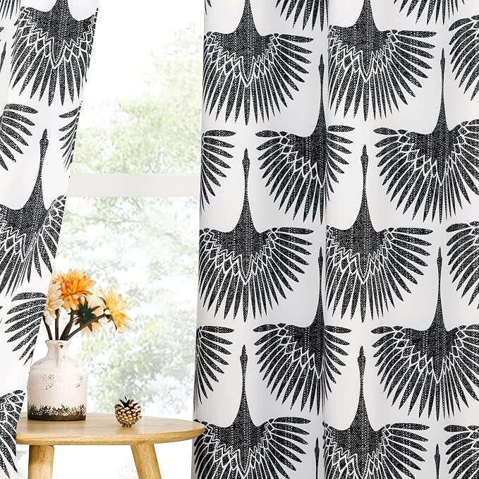 KGORGE Blackout Curtains Bird Animal Pattern Large Window - Image 7