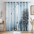 SUBRTEX Blackout Curtains 52Wx108L, Room Darkening Floral Curtains, Thermal by Subrtex