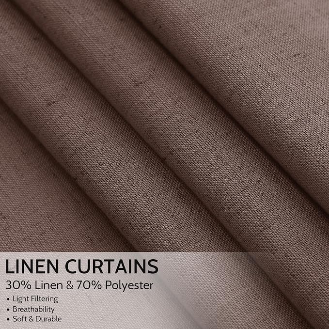 Cappuccino Curtains 63 Inches Long 2 Panel Sets - Image 2