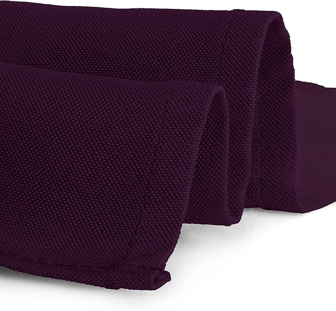 Gee Di Moda Square Tablecloth - 70 x 70 Inch Eggplant Table Cloth for Medium Square or Round Tables - Heavy Duty Washable Fabric - for Buffet Table, Holiday Party, Dinner, Wedding & Baby Shower