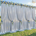 40x10ft Silver Glitter Backdrop Curtain by Partisky