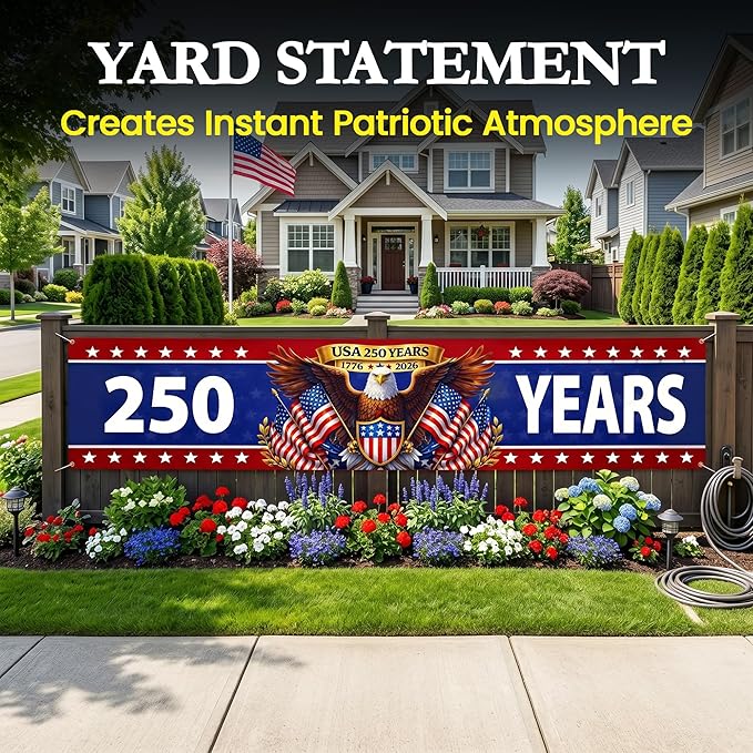 250th Anniversary Eagle Banner 2x10ft - Image 5