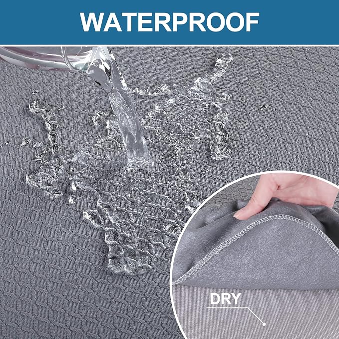 Smiry Waterproof Seat Covers for Dining Room Chairs, No Rear Covers | Stretch - Image 3