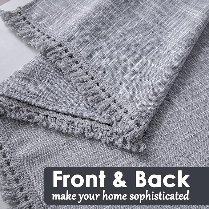 Beda Home Tassel Linen Textured Swag Curtain Valance - Image 3