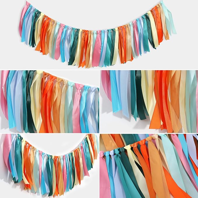 Colorful Satin Ribbon Tassel Banner - Image 5