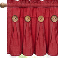 Farmhouse Valance Curtains, Boho Cotton Linen Kitchen Valance, Country Rod by FRAMICS