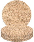 13.5" Water Hyacinth Woven Round Placemats Set of 6 by DaiVuCrafts