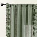 TERLYTEX Dark Sage Green Linen Curtains by TERLYTEX