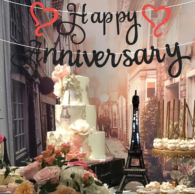Pre-Strung Happy Anniversary Banner - Image 2