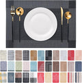 Placemats Set of 6 Washable Indoor | Outdoor Vinyl Place Mats by CADONO