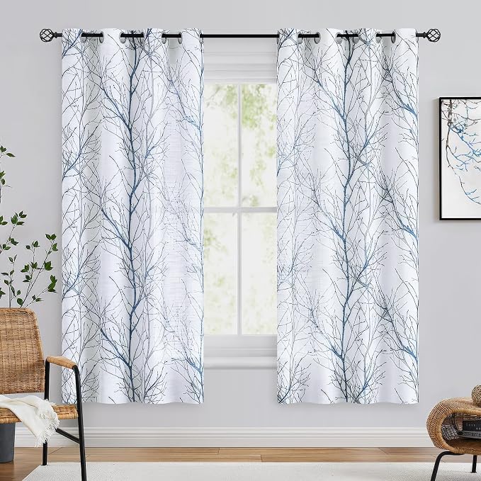 FMFUNCTEX Linen Semi Sheer Curtains - Image 2