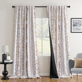 Blackout Curtains 95 Inches Long Leaves Patterned Farmhouse Thermal Insulated by MEETSKY