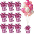 9 PCS Metallic Wrapped Balloons Weights Pink Helium Balloon Weight Balloon by SPFYunion