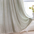 RoomTalks Sage Green Boho Farmhouse Curtains by RoomTalks