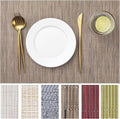 LEXMORE Placemats Set of 8 Vinyl/Plastic Woven Place Mats by lexmore
