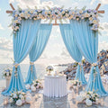 10 ft x 10 ft Wrinkle Free Baby Blue Backdrop Curtains by Outpain