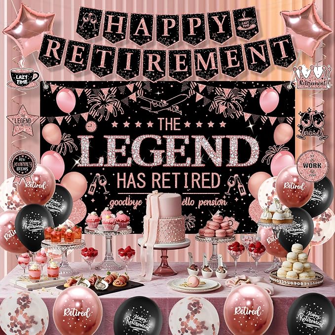 Roetyce Retirement Party Decorations Women, Lengend Has Retired Sash & Crown - Image 3
